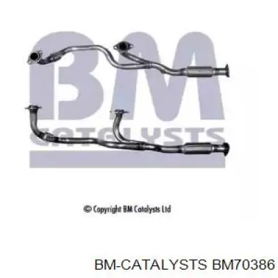 BM70386 BM Catalysts tubo de admisión del silenciador de escape delantero