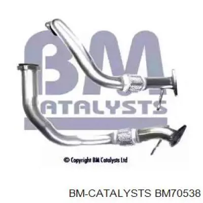 BM70538 BM Catalysts tubo de admisión del silenciador de escape delantero