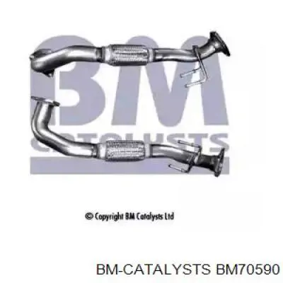 BM70590 BM Catalysts tubo de admisión del silenciador de escape delantero