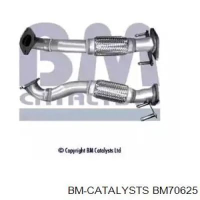 BM70625 BM Catalysts tubo de admisión del silenciador de escape delantero