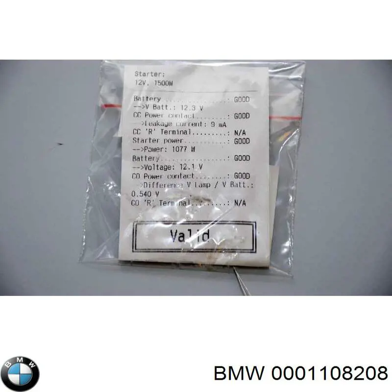 0001108208 BMW motor de arranque