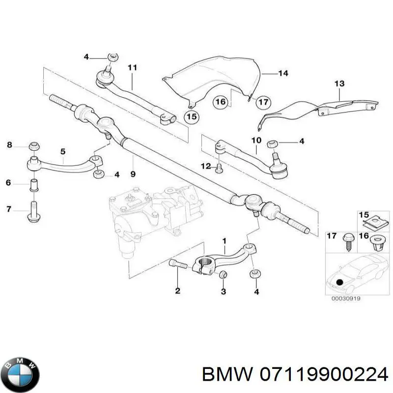 7119900224 BMW tornillo de culata