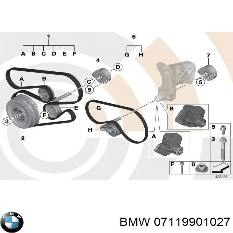Perno del compresor de aire acondicionado para BMW 3 (E36)