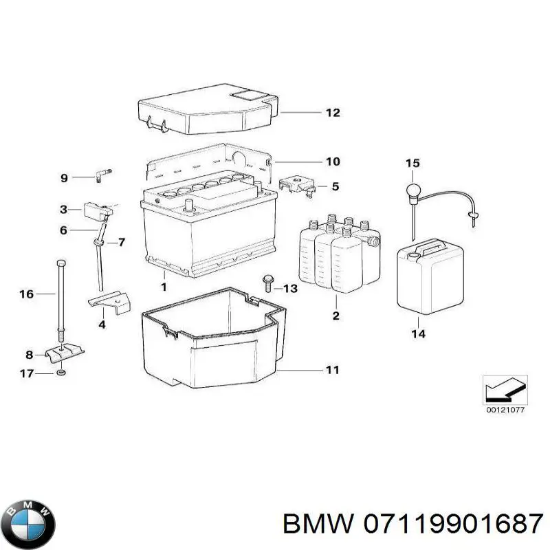 Perno de fijación del brazo inferior delantero BMW 07119901687 precio, desde 10,92 EUR