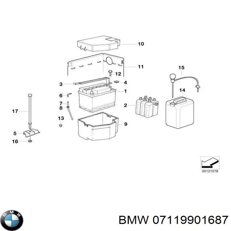 Comprar 07119901687 BMW Perno de fijación del brazo inferior delantero