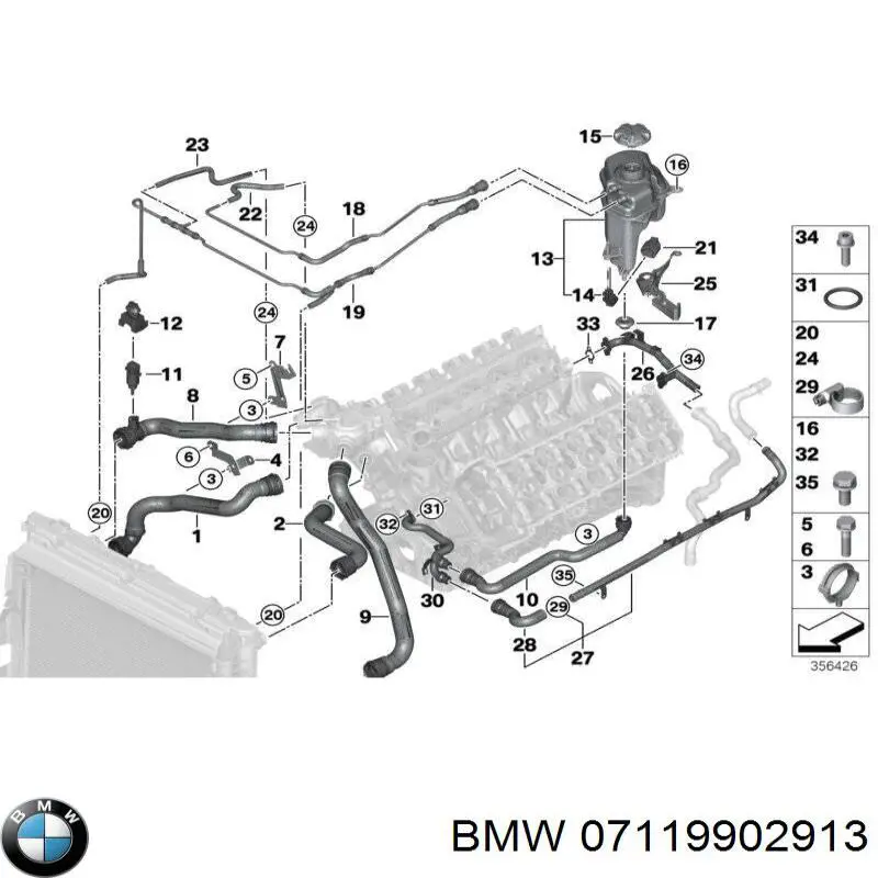 Perno de fijación del brazo inferior delantero BMW 07119902913 precio, desde 1,36 EUR