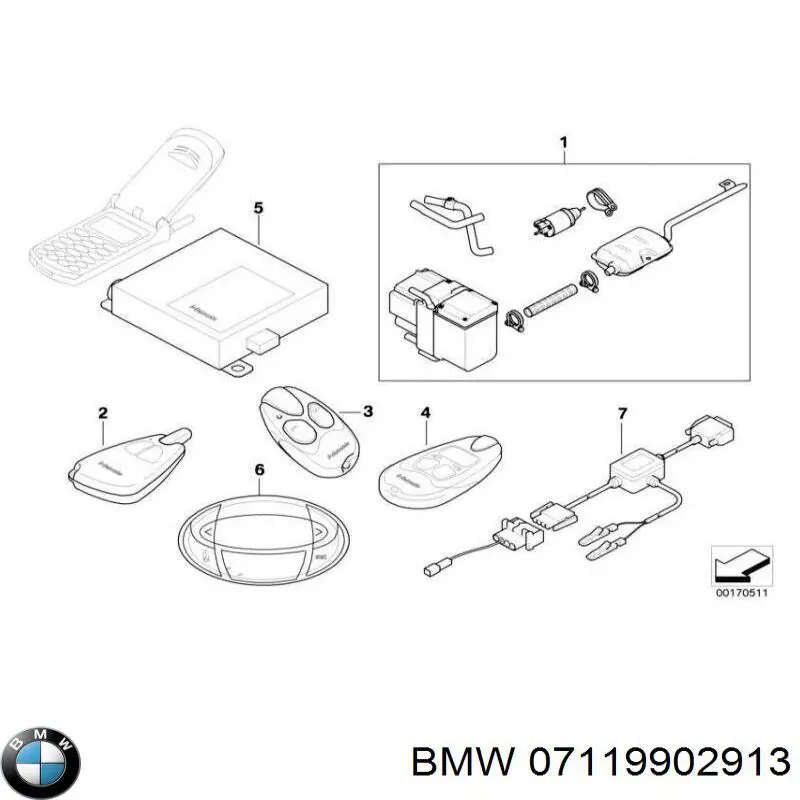 07119902913 BMW Perno de fijación del brazo inferior delantero