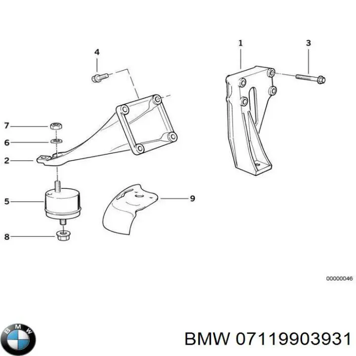 Comprar 07119903931 BMW Perno de fijación del brazo inferior delantero