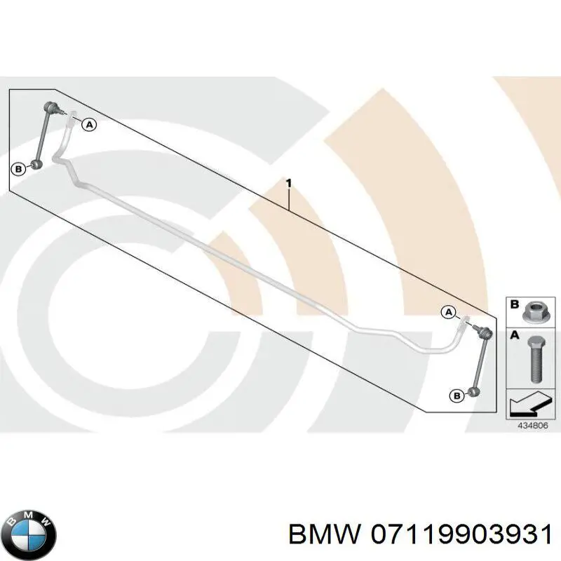 Perno de fijación del brazo inferior delantero BMW 07119903931 precio, desde 1,53 EUR