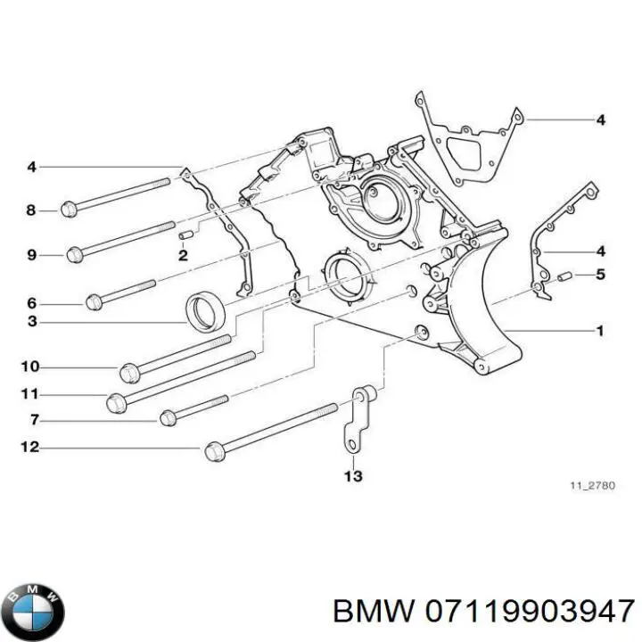 Perno de fijación del brazo inferior delantero BMW 07119903947 precio, desde 11,95 EUR