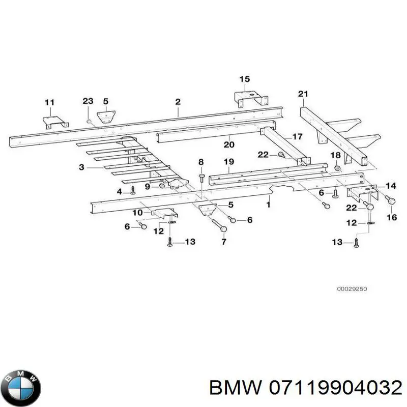 07119904032 BMW Tuerca de fijación del tubo de escape