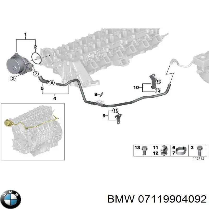 Perno de fijación del brazo inferior delantero BMW 07119904092 precio, desde 20,94 EUR