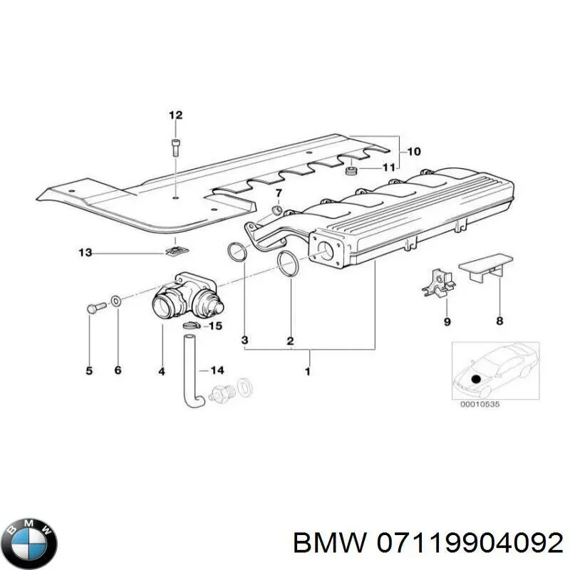 7119904092 BMW perno de fijación, brazo oscilante delantera, inferior