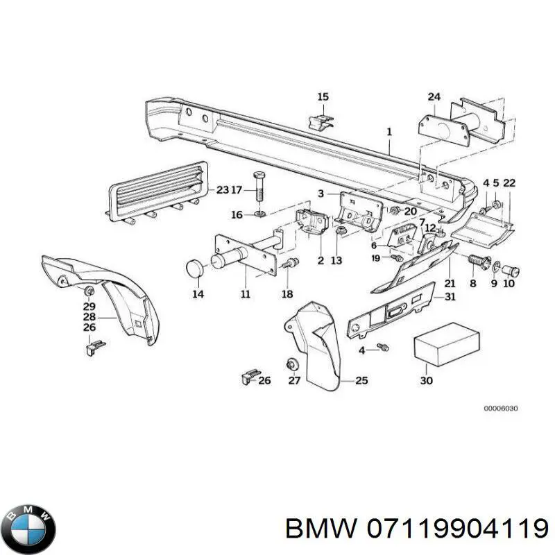 Arandela superior del inyector 07119904119 BMW