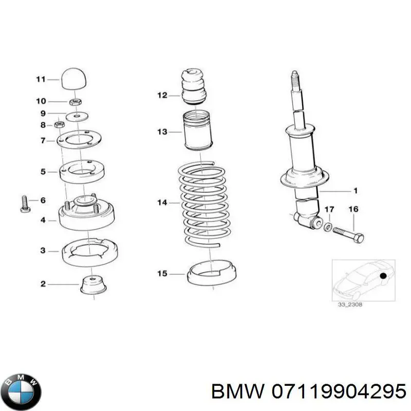 07119904295 BMW Tornillo (tuerca) de sujeción
