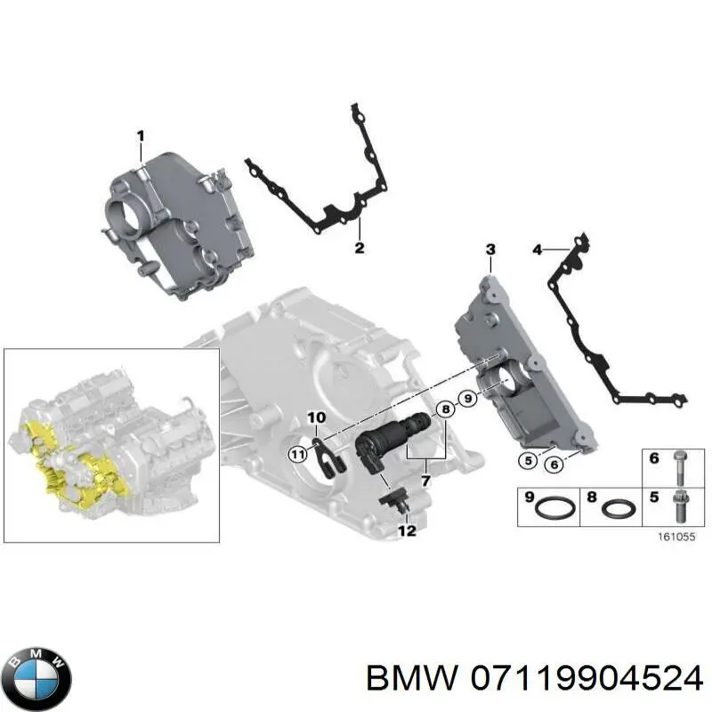 07119904524 BMW perno de fijación, brazo oscilante delantera, inferior