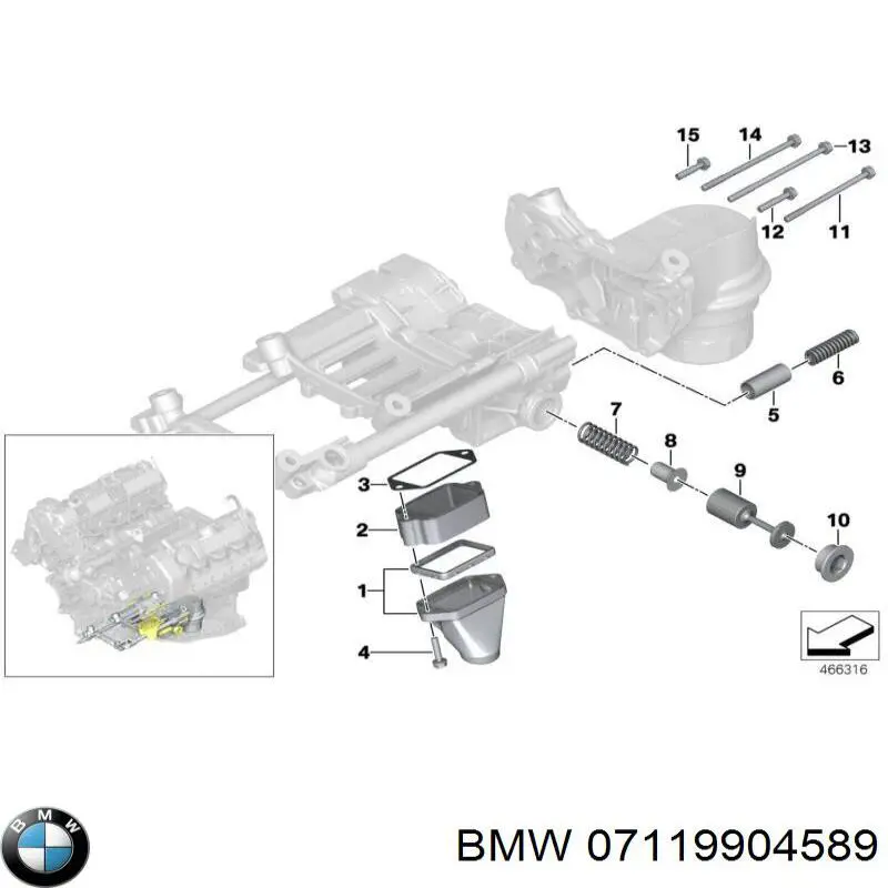 Perno de fijación del brazo inferior delantero BMW 07119904589 precio, desde 2,36 EUR