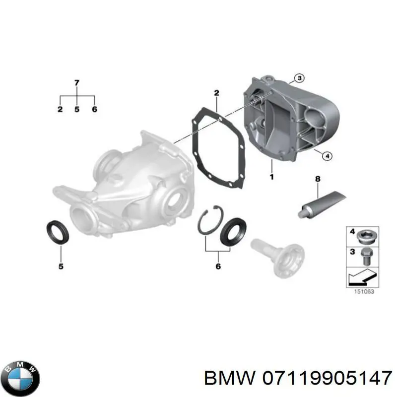 Perno de fijación del brazo inferior delantero BMW 07119905147 precio, desde 3,18 EUR