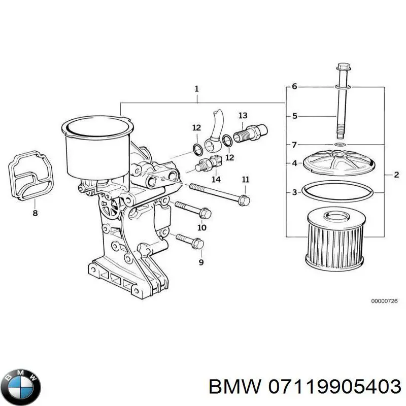 07119905403 BMW perno de fijación, brazo oscilante delantera, inferior