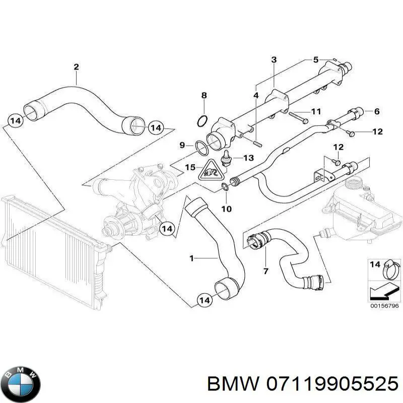 07119905525 BMW perno de fijación, brazo oscilante delantera, inferior