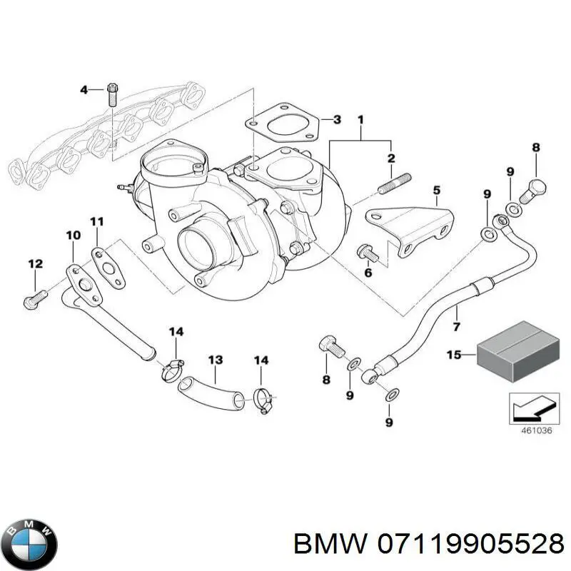 07119905528 BMW Perno de fijación del brazo inferior delantero
