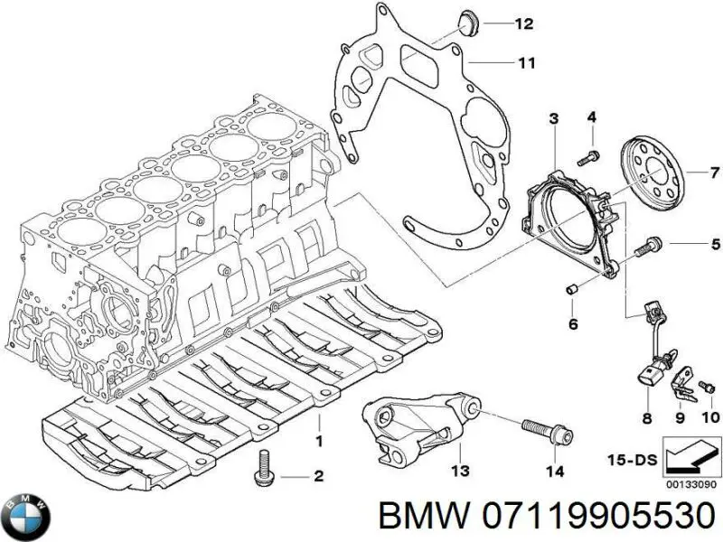 Perno de fijación del brazo inferior delantero BMW 07119905530 precio, desde 1,95 EUR