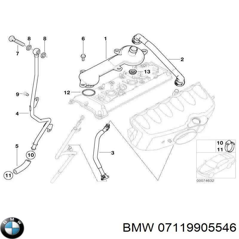 Perno de fijación del brazo oscilante delantero BMW 07119905546 precio, desde 1,82 EUR
