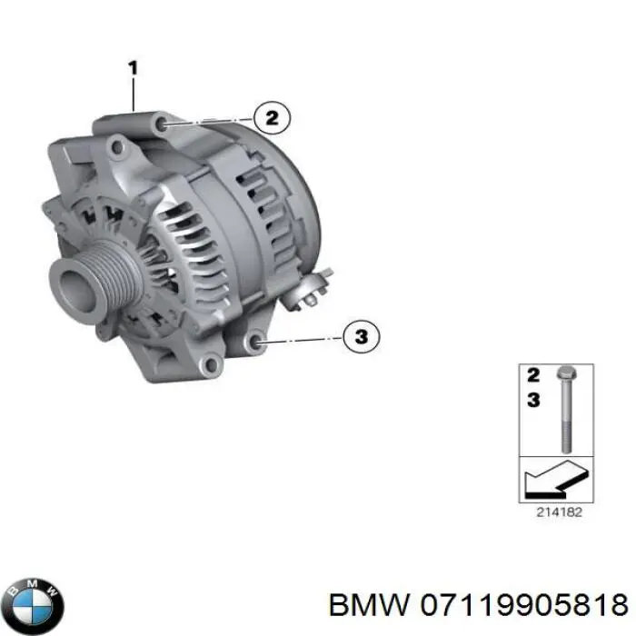 Perno de fijación del brazo inferior delantero BMW 07119905818 precio, desde 5,82 EUR