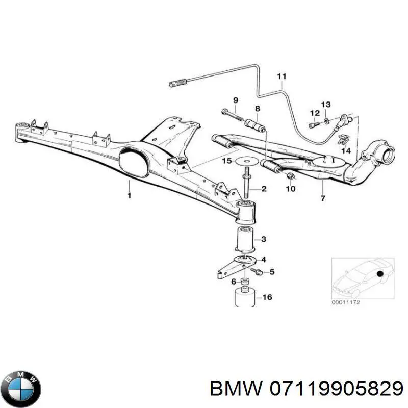 Arandela superior del inyector 07119905829 BMW