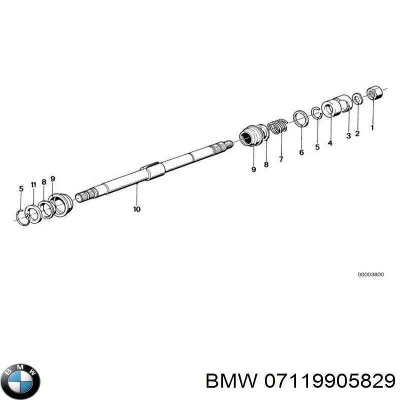 07119905829 BMW Arandela superior del inyector
