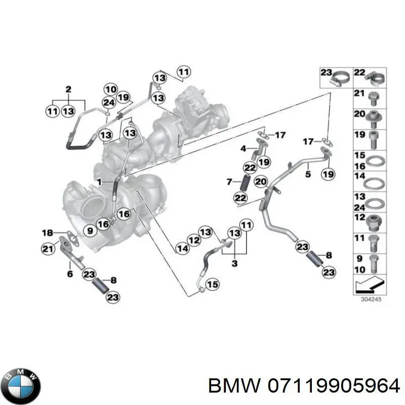 Tornillo culata 07119905964 BMW