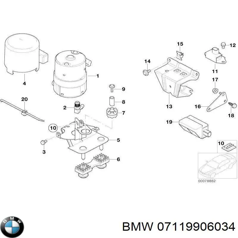 Perno de fijación del brazo inferior delantero BMW 07119906034 precio, desde 2,75 EUR