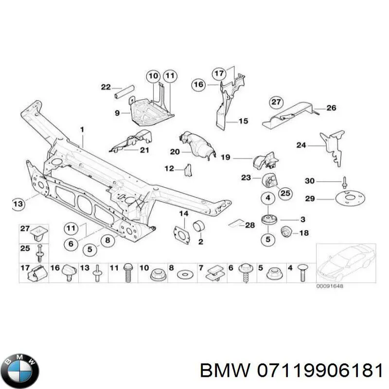 7119906181 BMW tornillo de culata