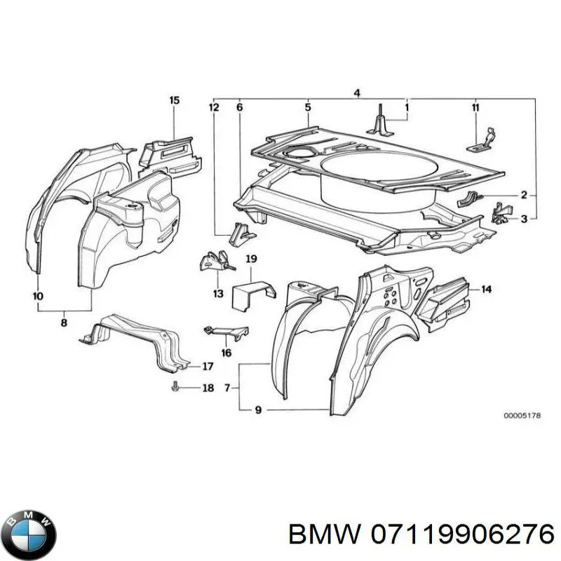 Anillo de sellado de la boca de llenado de aceite 07119906276 BMW