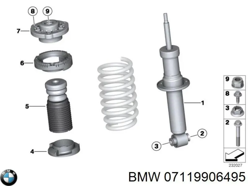 Comprar 07119906495 BMW Perno de fijación del brazo oscilante delantero