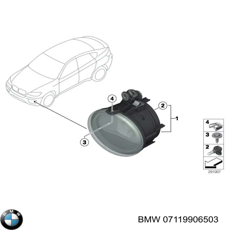Lámpara halógena 07119906503 BMW
