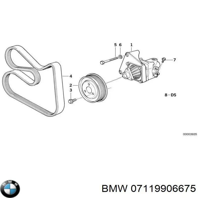 07119906675 BMW perno de fijación, brazo oscilante delantera, inferior