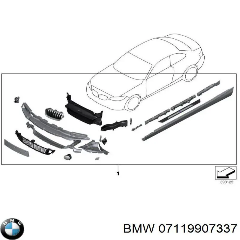 7119907337 BMW perno de fijación, brazo oscilante delantera, inferior