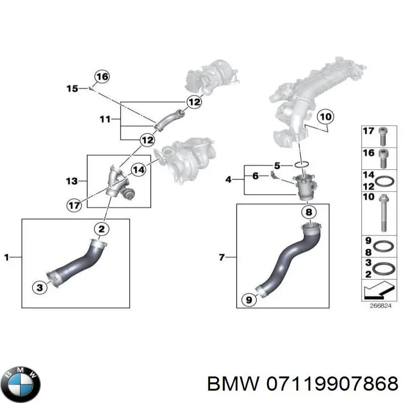 Junta de tapa del tubo de llenado de aceite BMW 07119907868 precio, desde 4,33 EUR