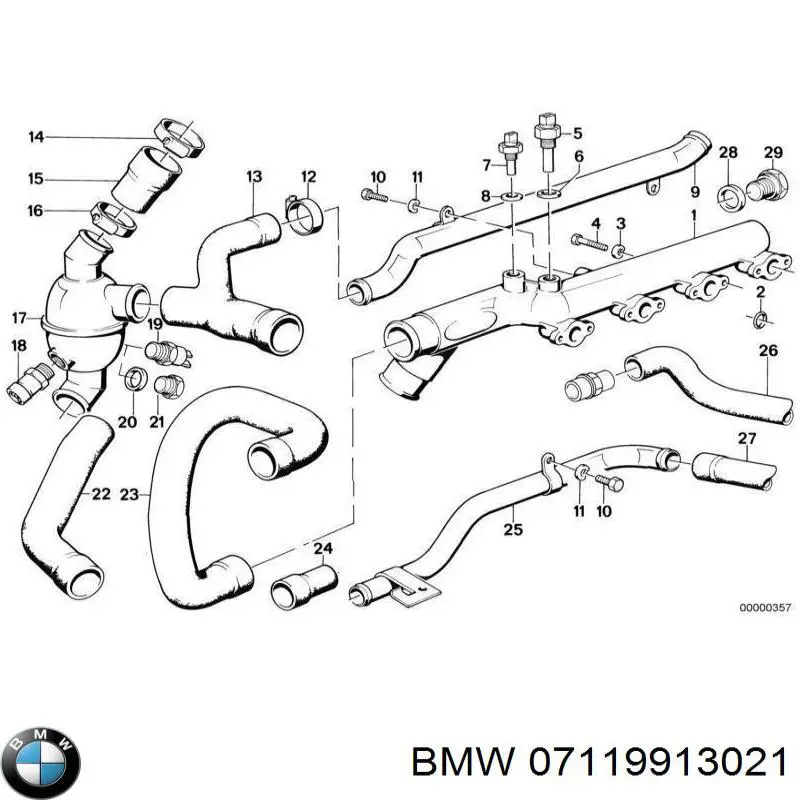 07119913021 BMW tornillo de culata