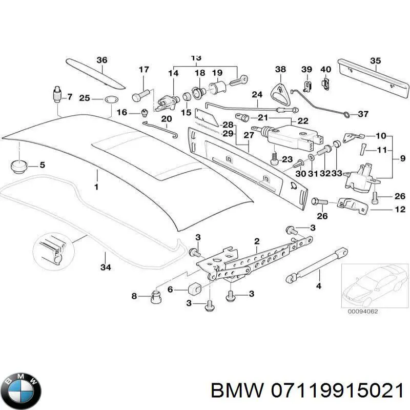 Perno de fijación del brazo inferior delantero BMW 07119915021 precio, desde 5,41 EUR