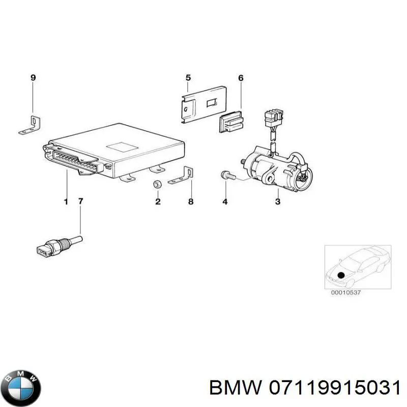 07119915031 BMW Perno de fijación del brazo inferior delantero