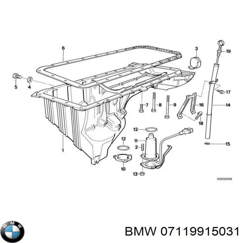 Perno de fijación del brazo inferior delantero BMW 07119915031 precio, desde 1,85 EUR