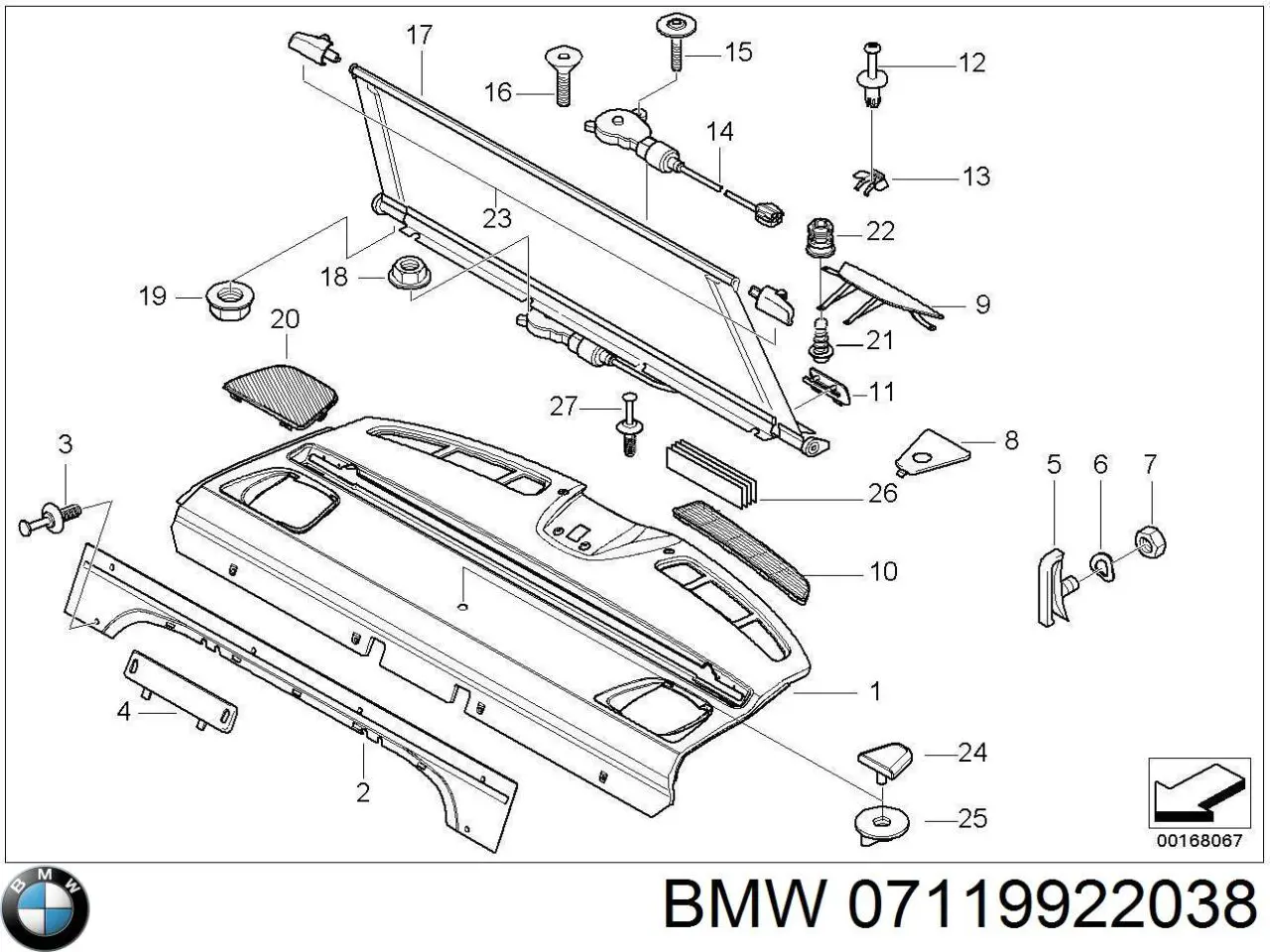 07119905729 BMW Tuerca de fijación del tubo de escape