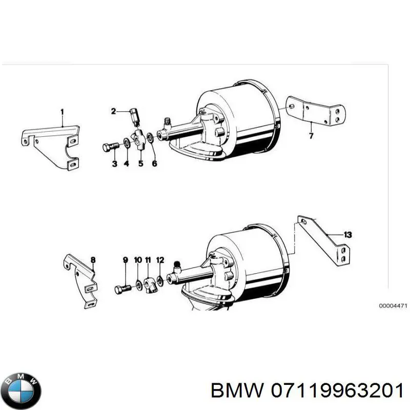 Anillo de la tubería de admisión del silenciador BMW 07119963201