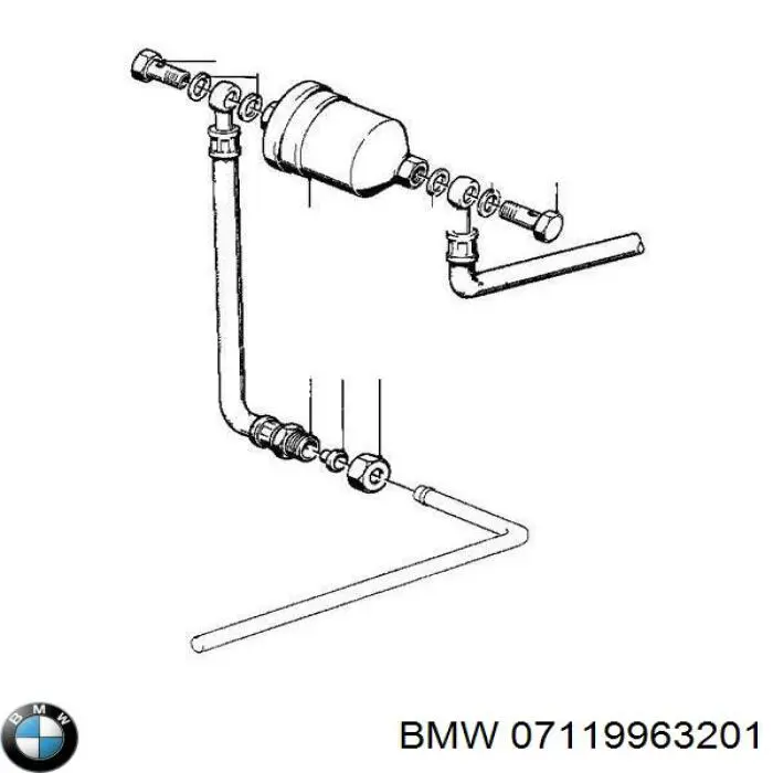 07119963201 BMW junta, tubo de escape