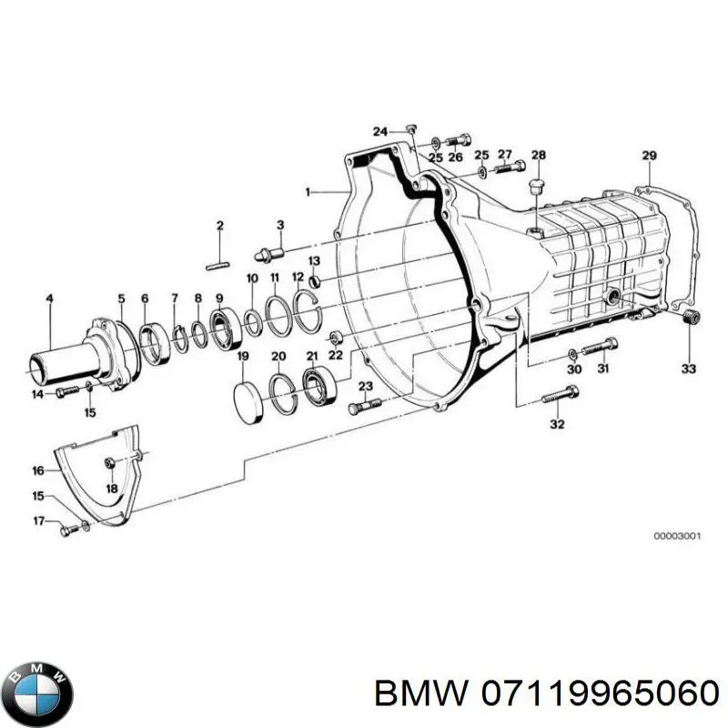 07119965060 BMW anillo reten caja de cambios