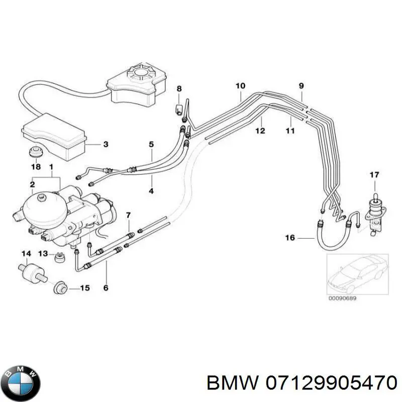 7129905470 BMW tuerca, colector de escape