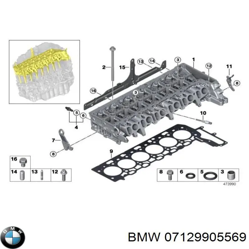 Juego tornillos culata BMW 07129905569 precio, desde 1,36 EUR