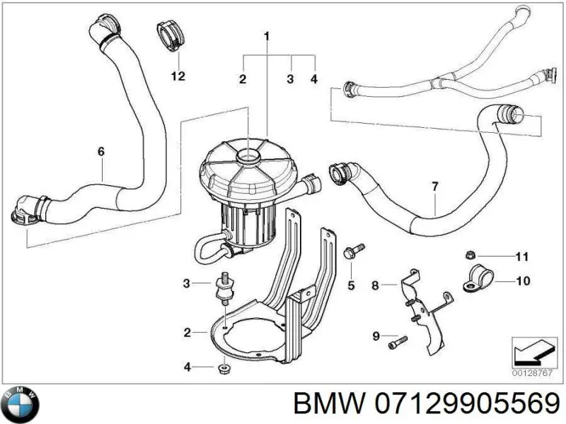 07129905569 BMW tornillo de culata